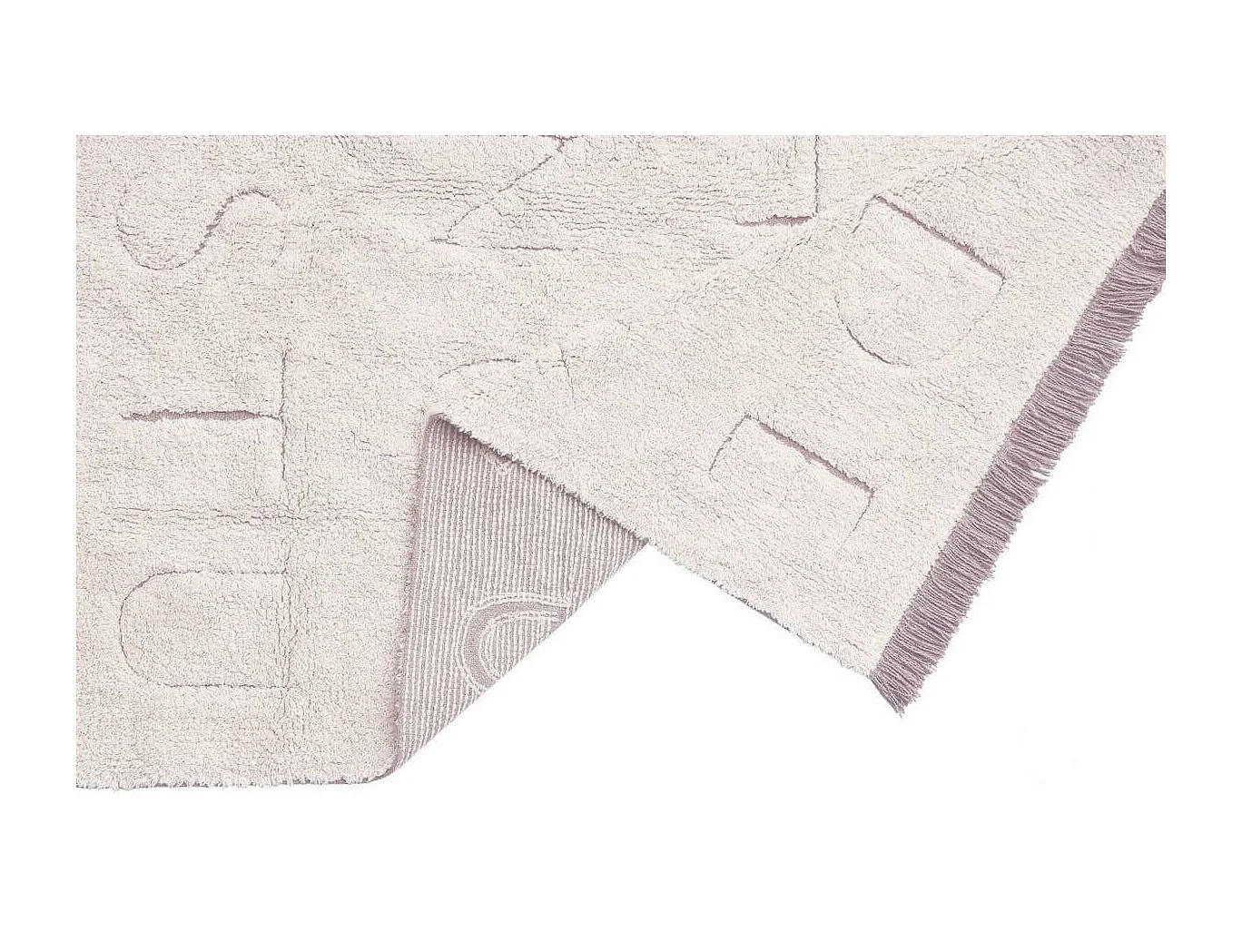 Tapis enfant recyclé lavable en machine ABC Lorena Canals Rectangulaire Enfant Fait main T