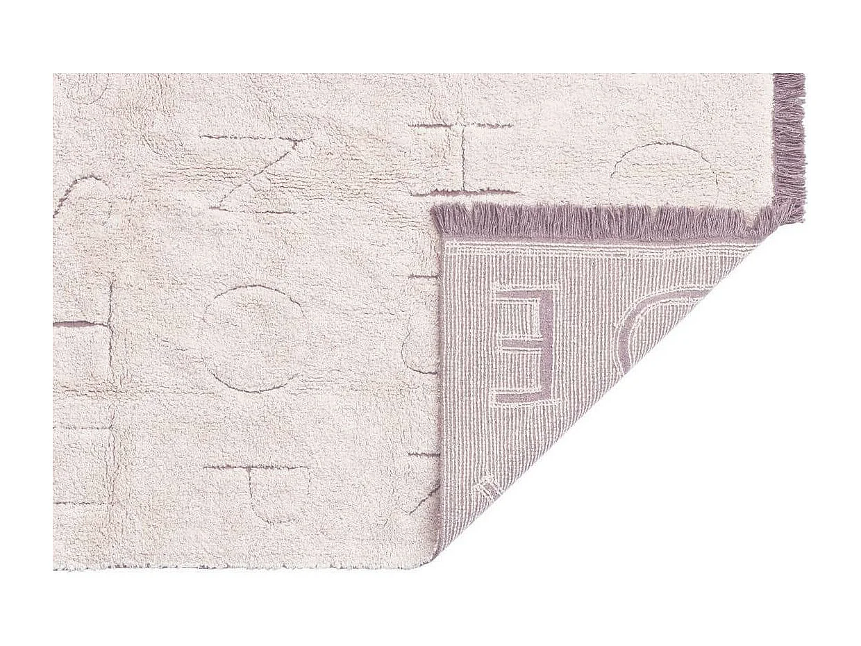 Tapis enfant recyclé lavable en machine ABC Lorena Canals Rectangulaire Enfant Fait main T