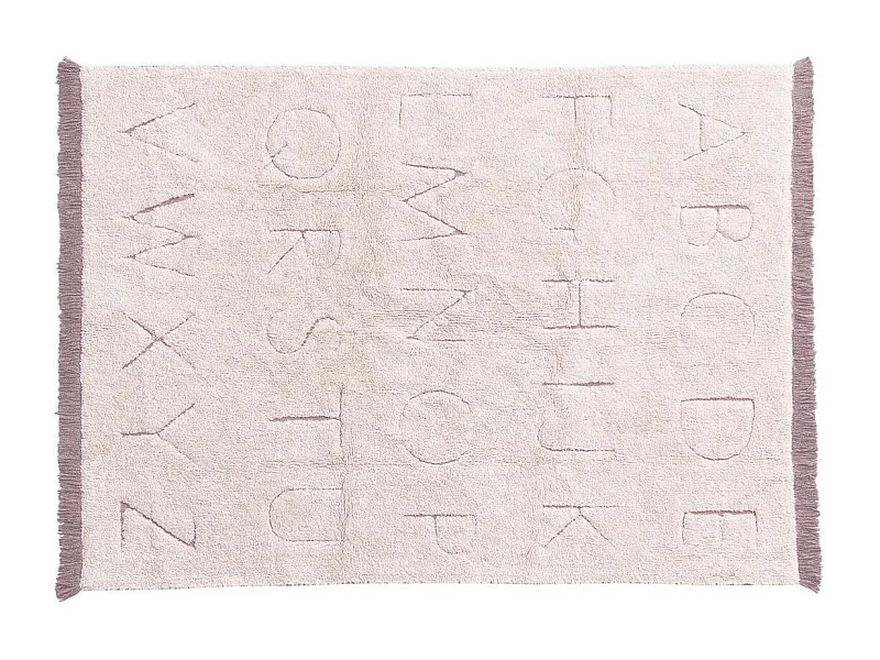 Tapis enfant recyclé lavable en machine ABC Lorena Canals Rectangulaire Enfant Fait main T