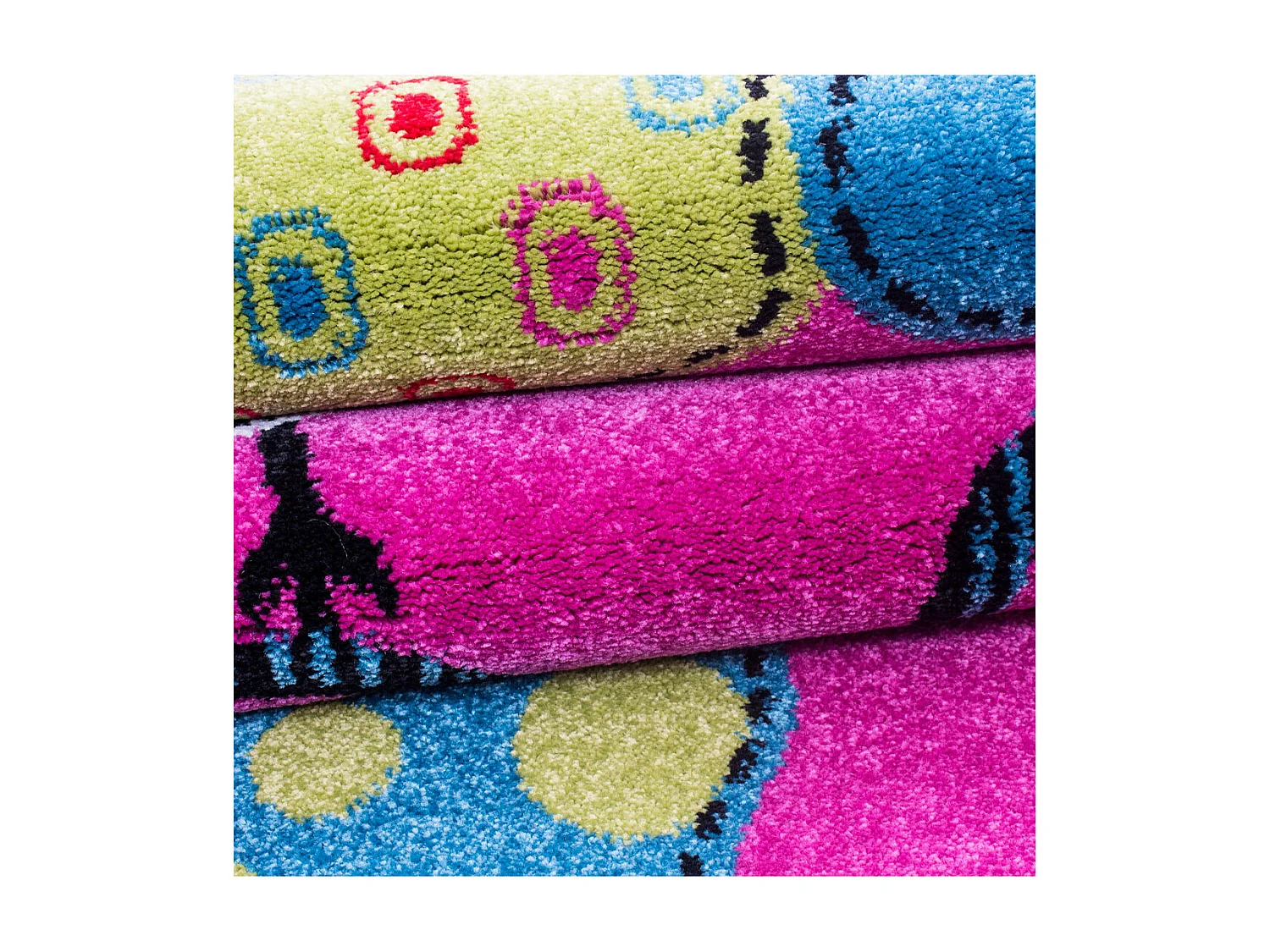 Tapis pour chambre de fille lilas Osia Rectangulaire Enfant Mécanique