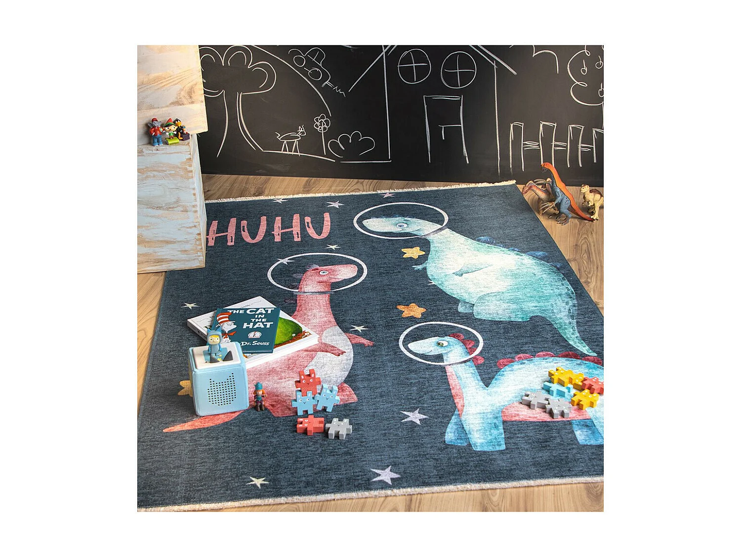 Tapis enfant en coton recyclé lavable en machine Arnold Rectangulaire  Mécanique Tapis ant