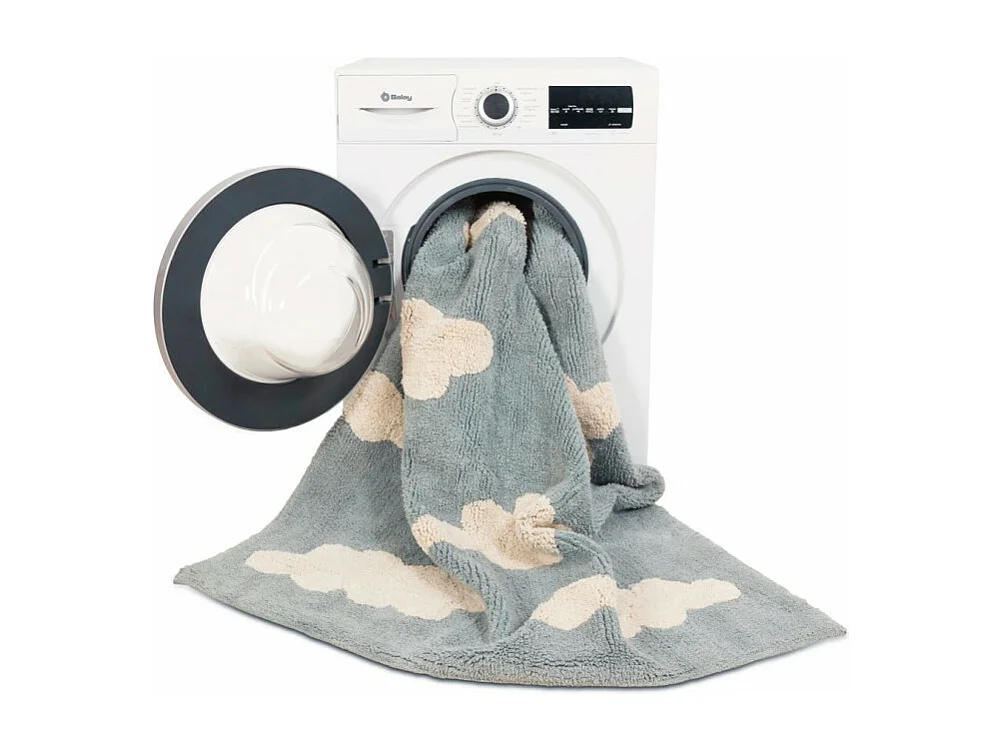 Tapis lavable en machine pour enfant Clouds Lorena Canals Rectangulaire Enfant Fait main T