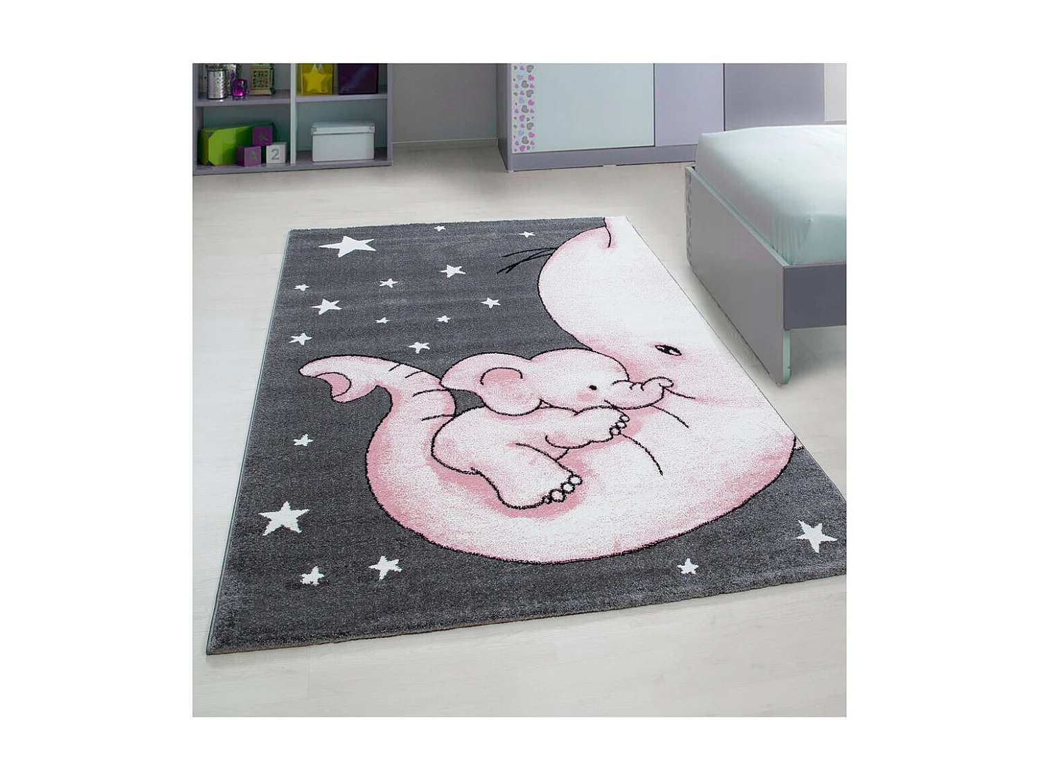 Tapis rectangle pour chambre enfant éléphant Zoupiou Rectangulaire Enfant Mécanique