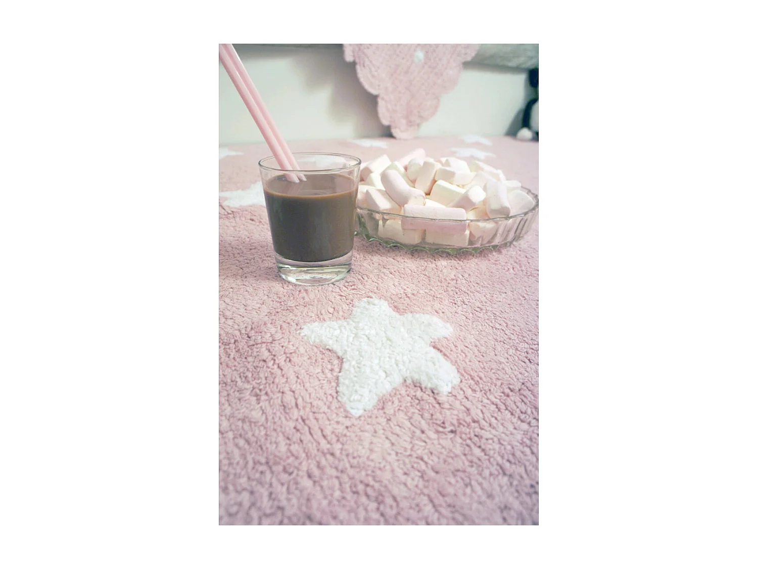 Tapis pour bébé lavable en machine Stars White Lorena Canals Rectangulaire Enfant Fait mai