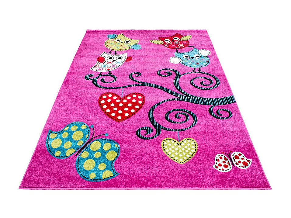 Tapis pour chambre de fille lilas Osia Rectangulaire Enfant Mécanique