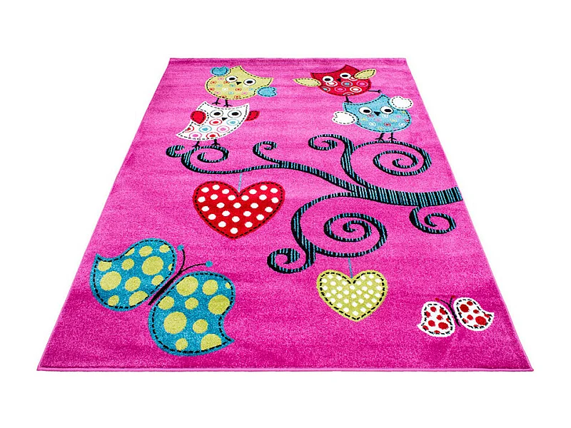 Tapis pour chambre de fille lilas Osia Rectangulaire Enfant Mécanique