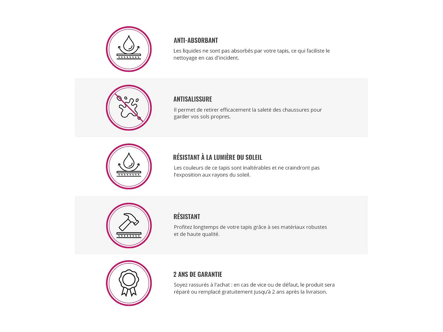 Tapis rectangle pour chambre de bébé licorne Willis Rectangulaire Enfant Mécanique