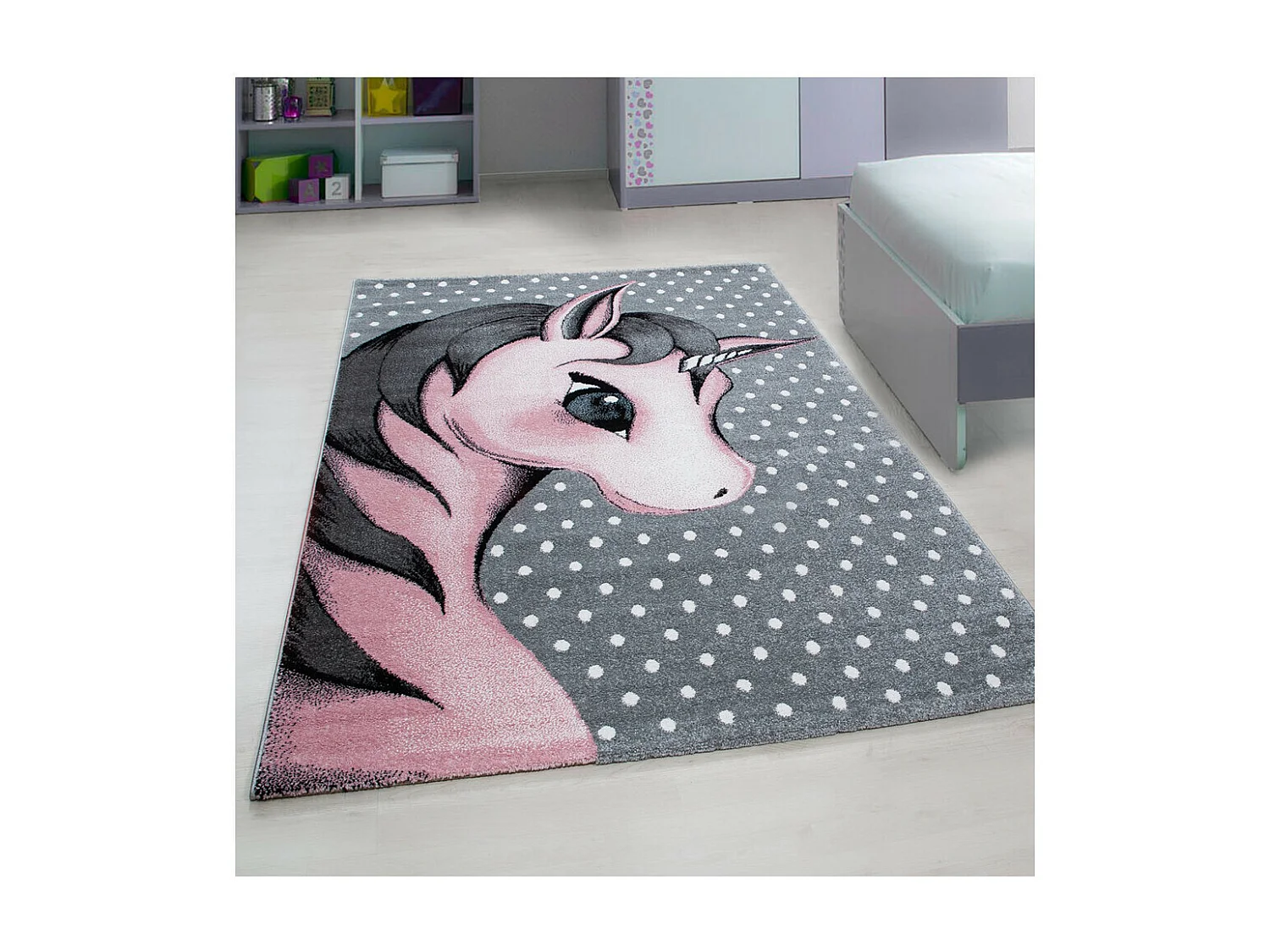 Tapis rectangle pour chambre de bébé licorne Willis Rectangulaire Enfant Mécanique