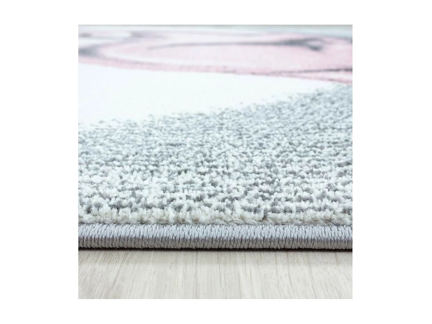 Tapis pour chambre d'enfant rose rectangle Bamba Rectangulaire Enfant Mécanique