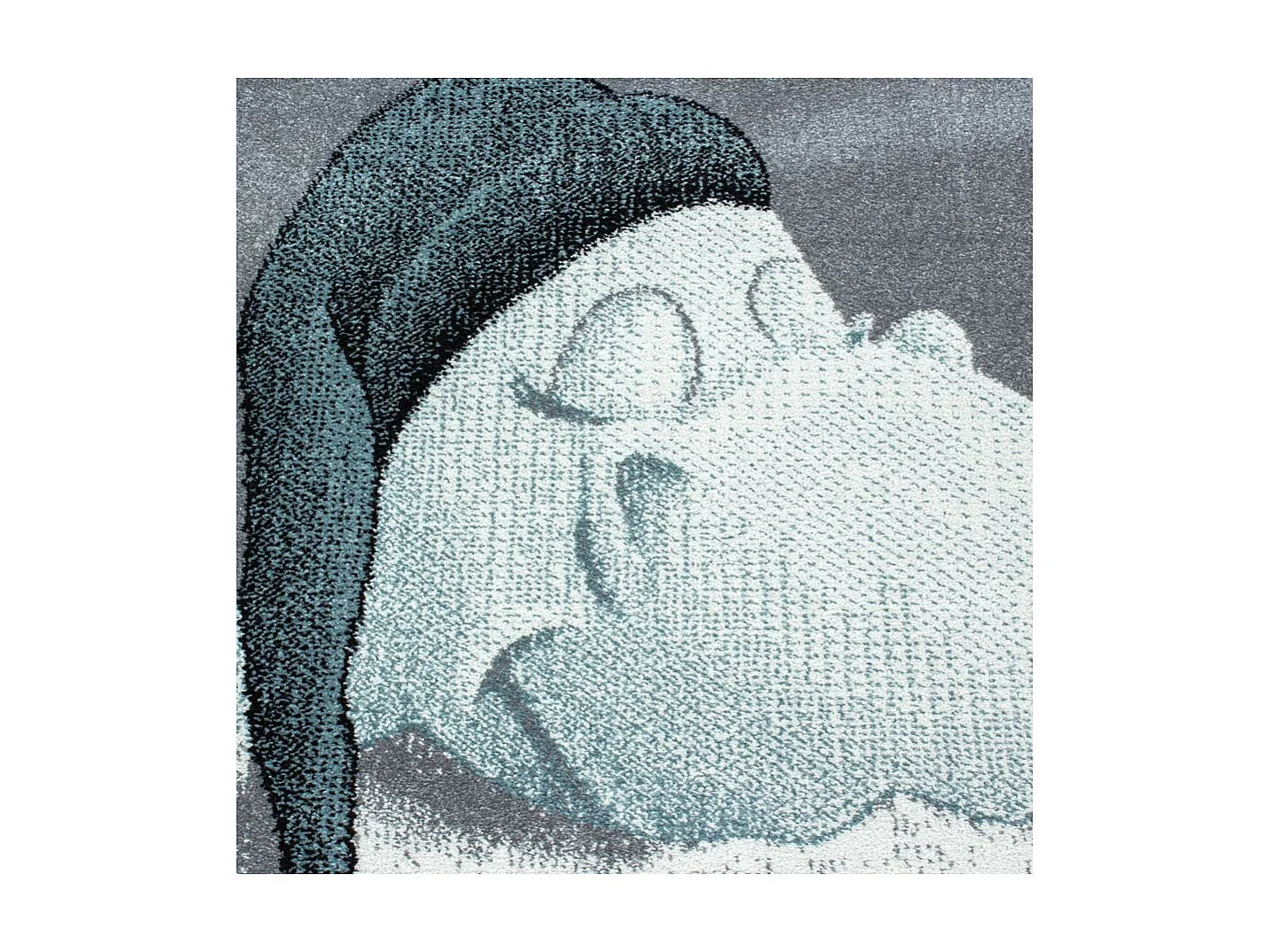 Tapis bleu pour chambre d'enfant rectangle Dino Rectangulaire Enfant Mécanique