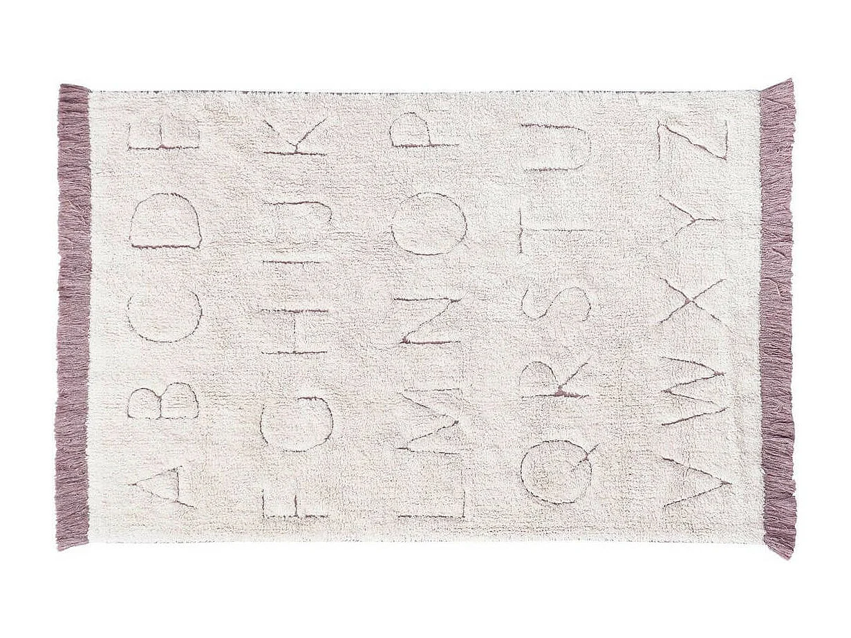 Tapis enfant recyclé lavable en machine ABC Lorena Canals Rectangulaire Enfant Fait main T