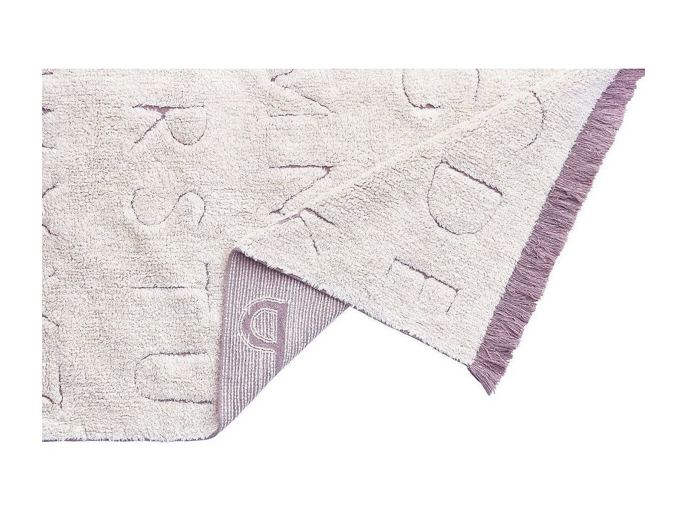 Tapis enfant recyclé lavable en machine ABC Lorena Canals Rectangulaire Enfant Fait main T