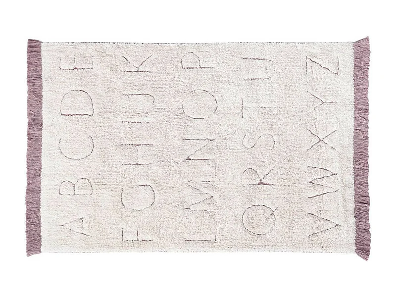 Tapis enfant recyclé lavable en machine ABC Lorena Canals Rectangulaire Enfant Fait main T