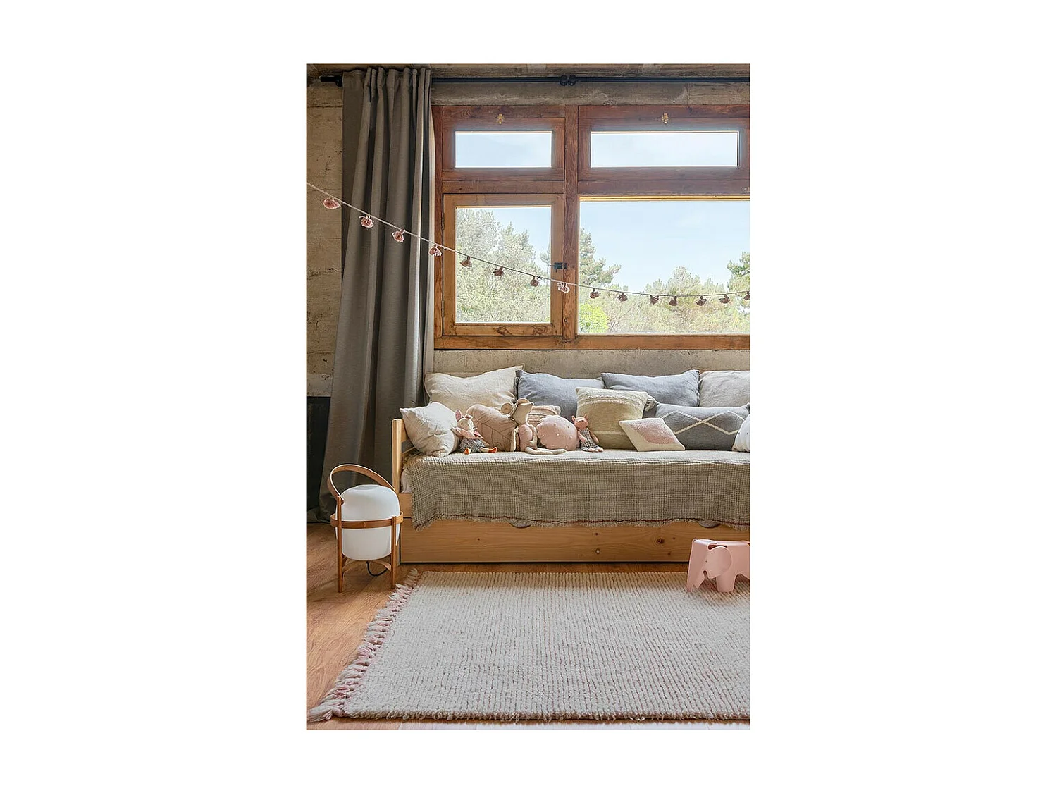 Tapis en laine pour enfant Koa Rectangulaire Enfant Fait main Recommandé pour les enfants