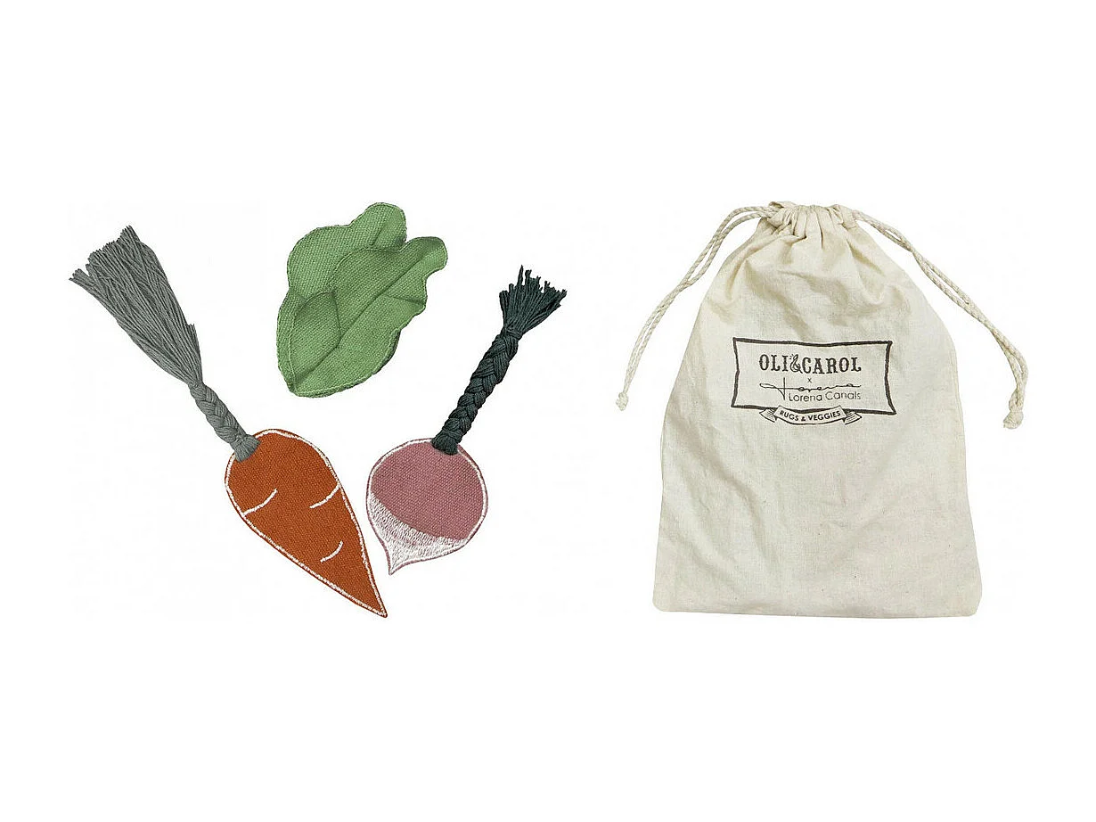 Tapis enfant lavable en machine Veggie Garden Rectangulaire Enfant Fait main