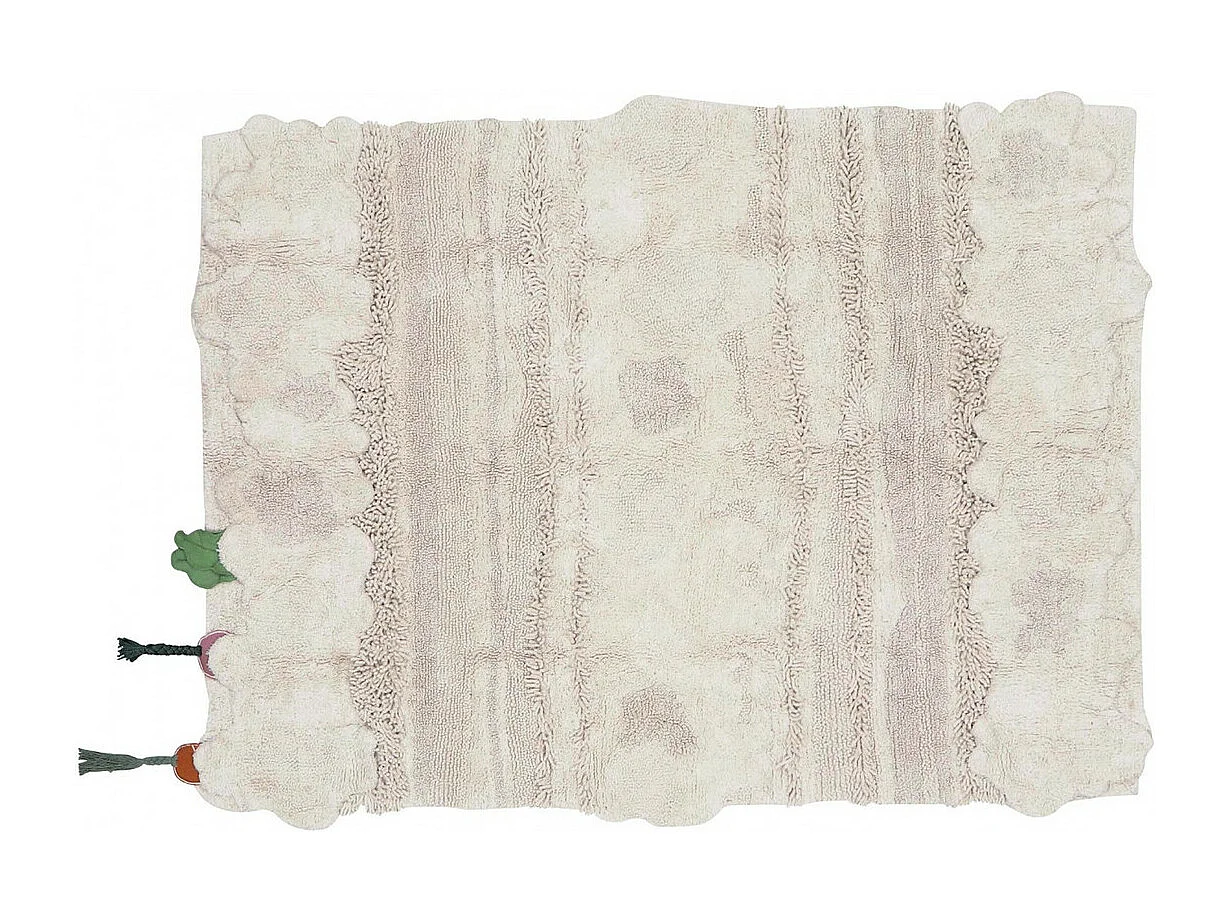 Tapis enfant lavable en machine Veggie Garden Rectangulaire Enfant Fait main