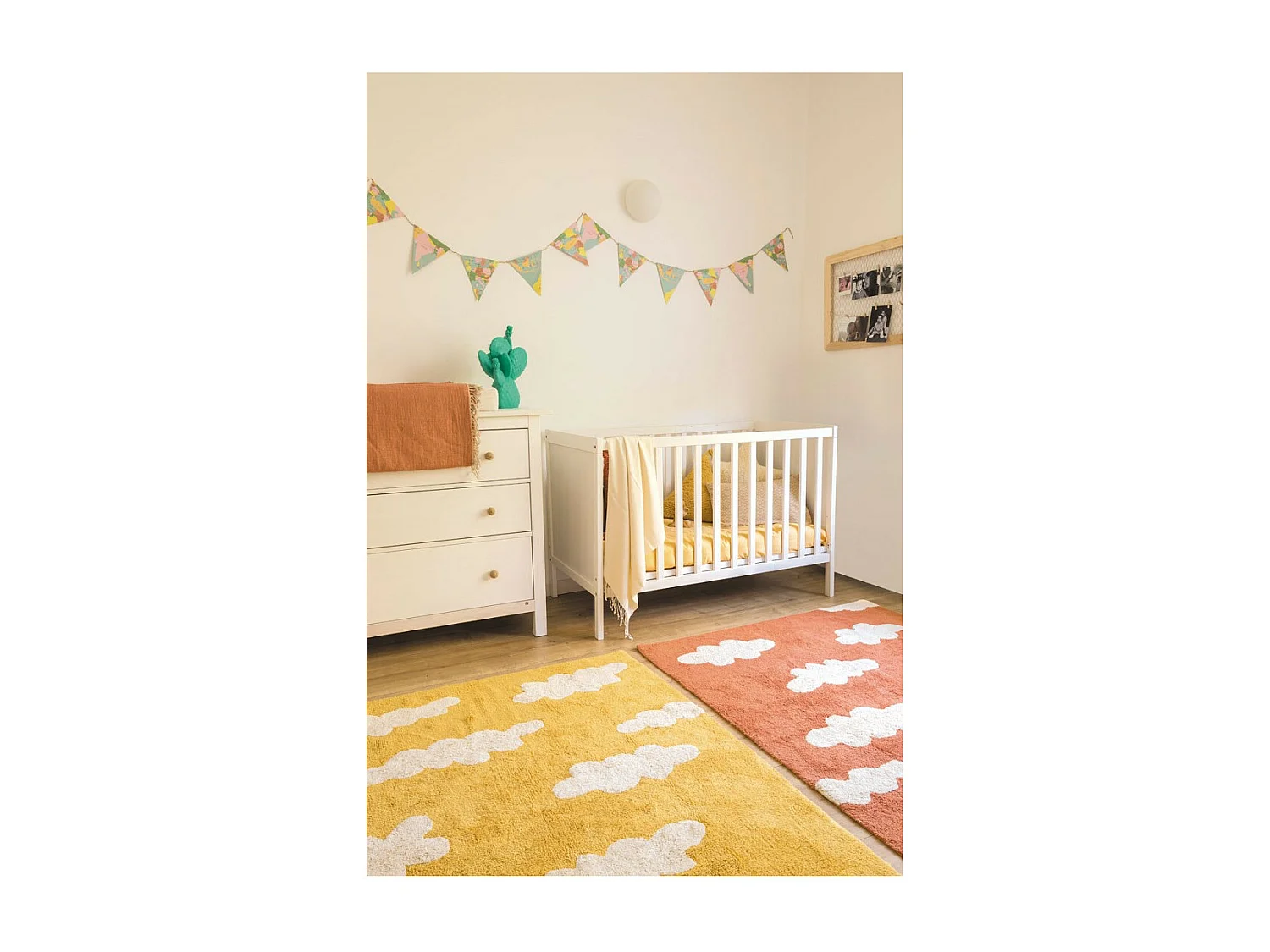 Tapis lavable en machine pour enfant Clouds Lorena Canals Rectangulaire Enfant Fait main T