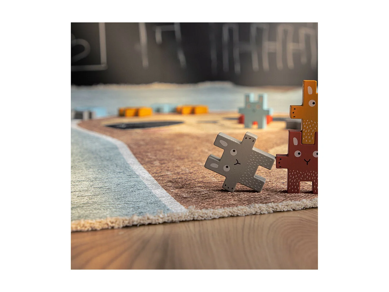 Tapis enfant en coton recyclé lavable en machine Granny Rectangulaire  Mécanique Tapis ant