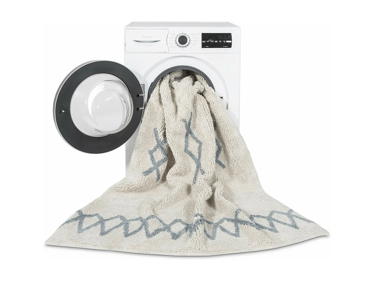 Tapis berbère en coton ethnique lavable en machine Atlas Lorena Canals Rectangulaire Enfan