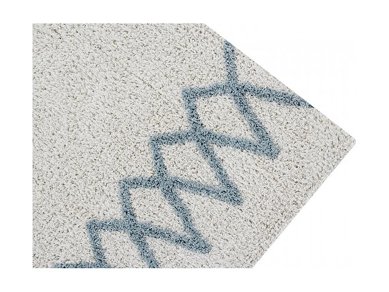 Alfombra de algodón Atlas Natural Vintage azul 170 x 240 cm