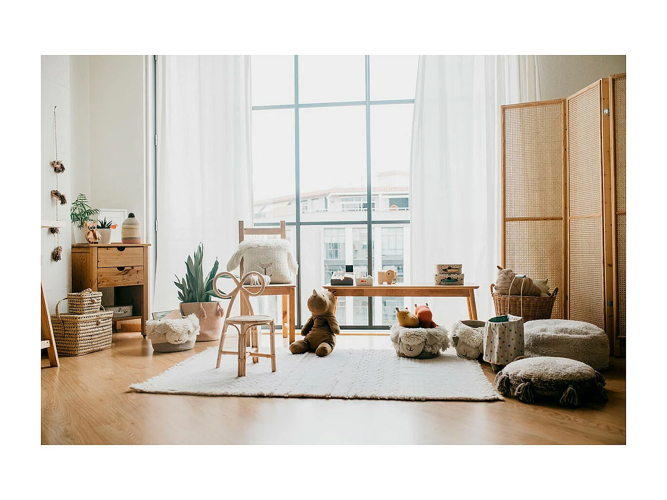 Tapis en laine enfant Ari Rectangulaire Enfant Fait main Recommandé pour les enfants de pl