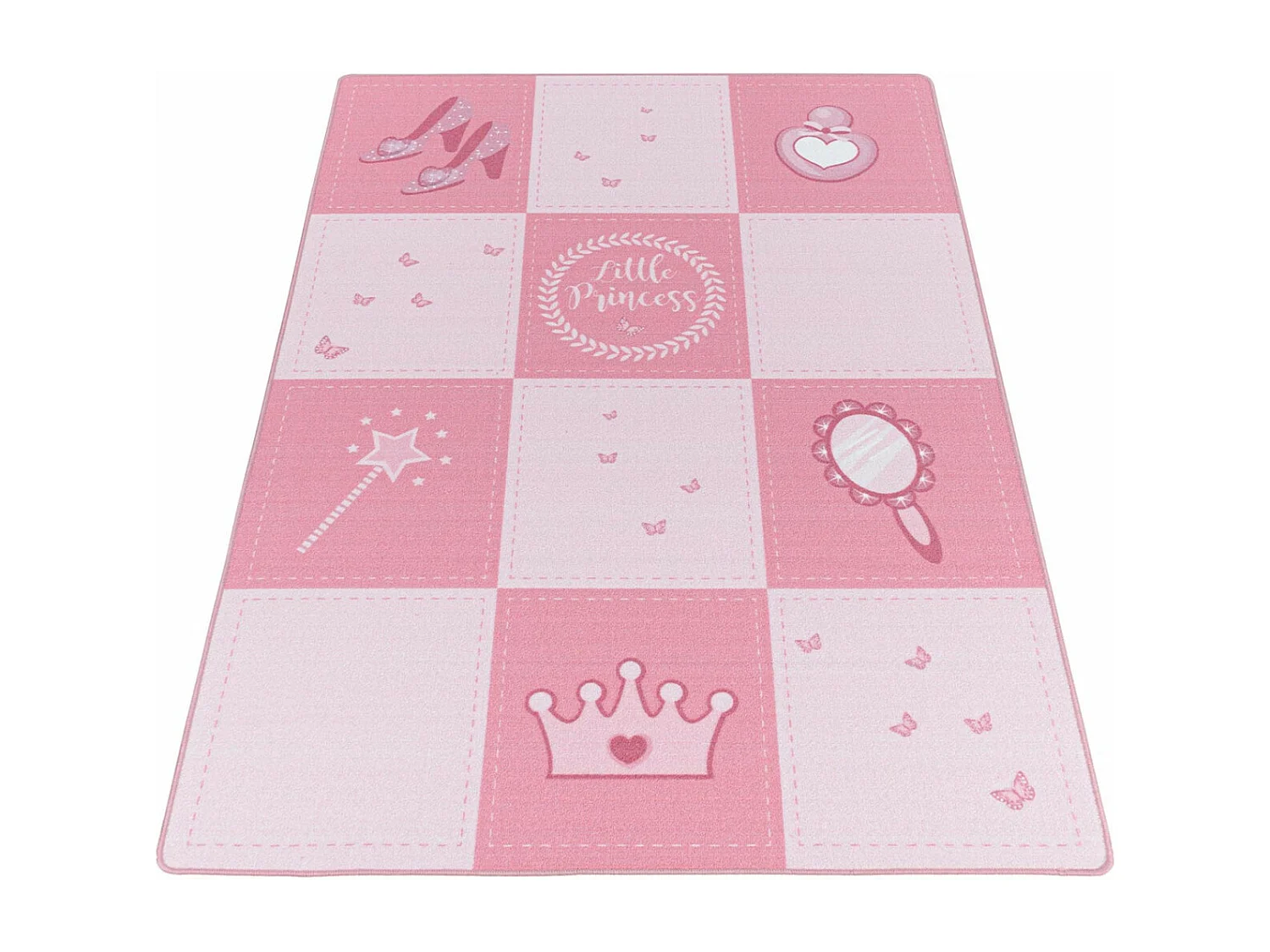 Tapis antidérapant rose pour fille Princess Rectangulaire Enfant Mécanique Antidérapant