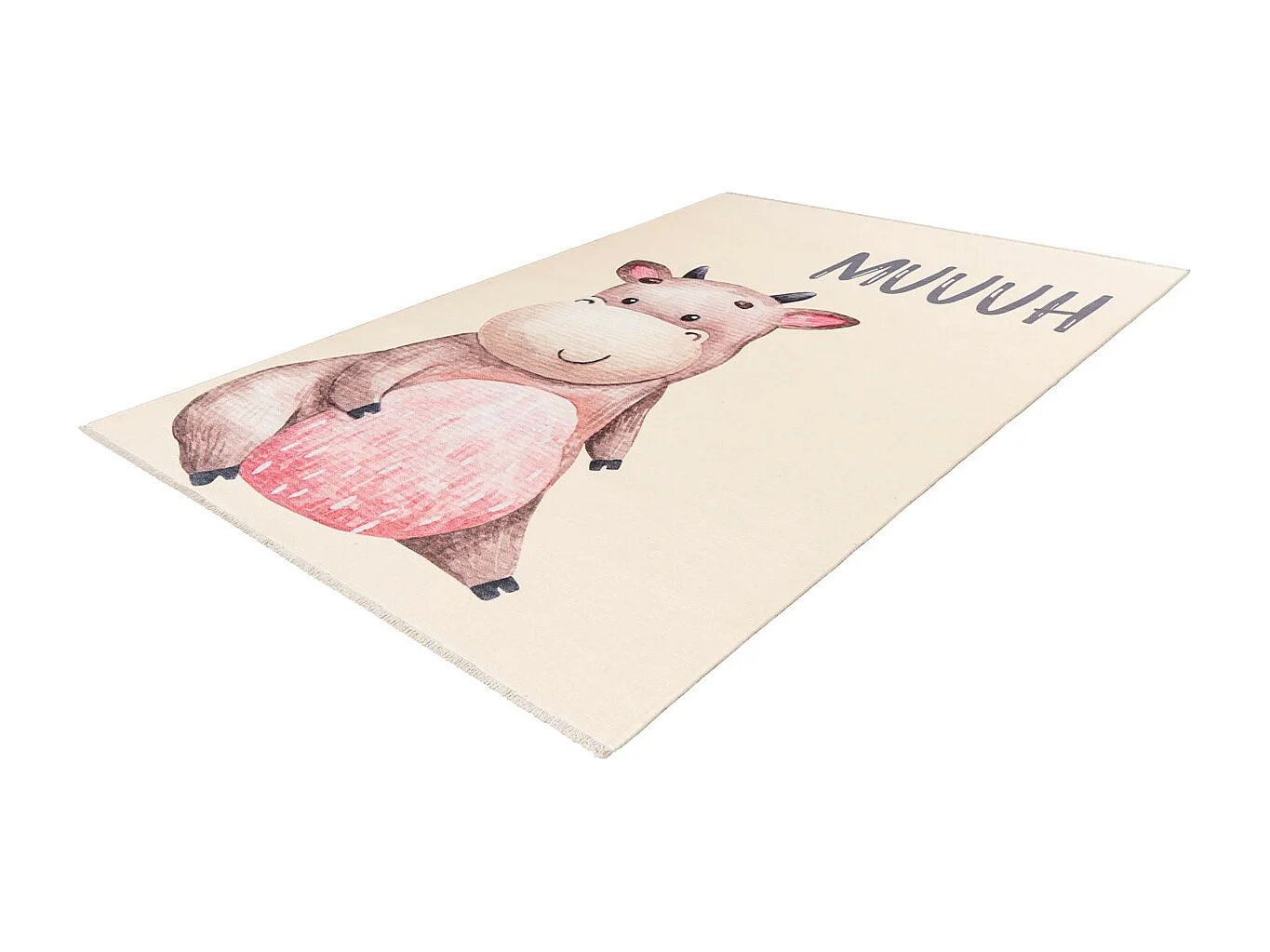 Tapis enfant en coton recyclé lavable en machine Maggy Rectangulaire  Mécanique Tapis anti