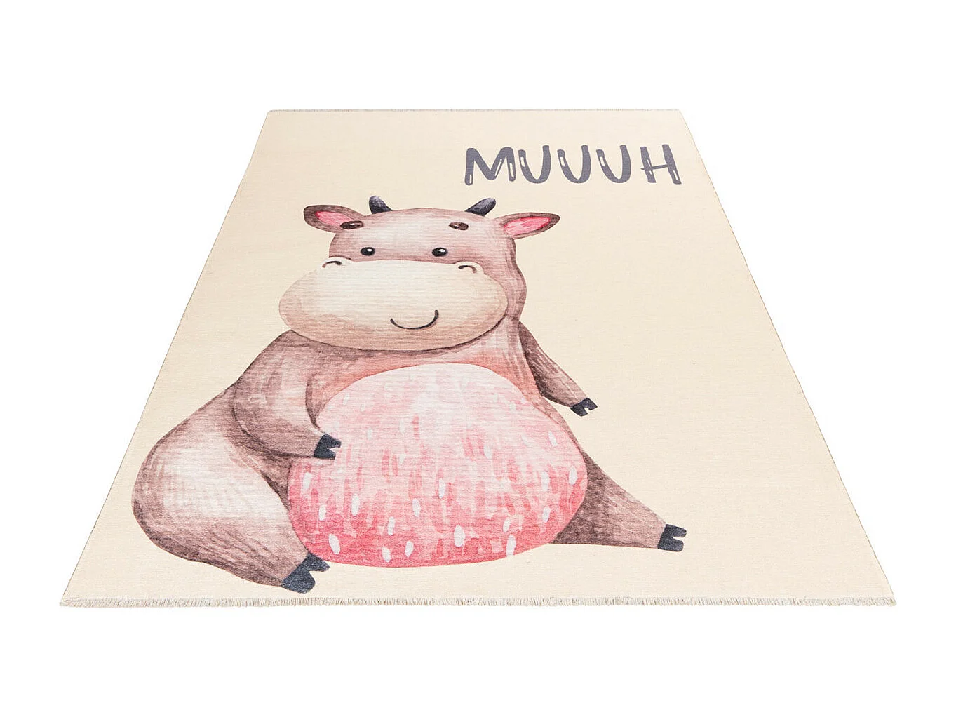 Tapis enfant en coton recyclé lavable en machine Maggy Rectangulaire  Mécanique Tapis anti