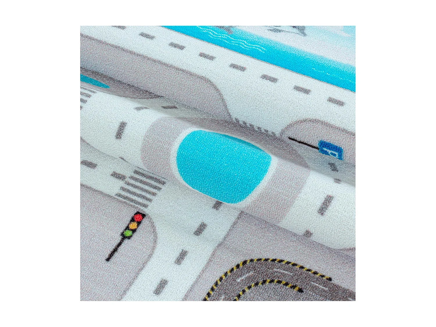 Tapis chambre bébé et enfant Road Rectangulaire Enfant Mécanique Antidérapant