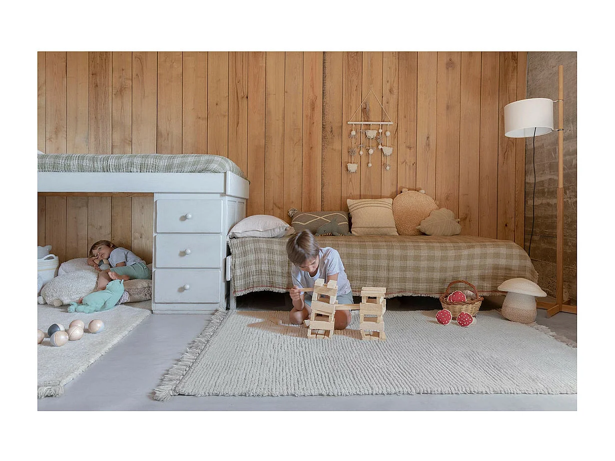 Tapis en laine pour enfant Koa Rectangulaire Enfant Fait main Recommandé pour les enfants