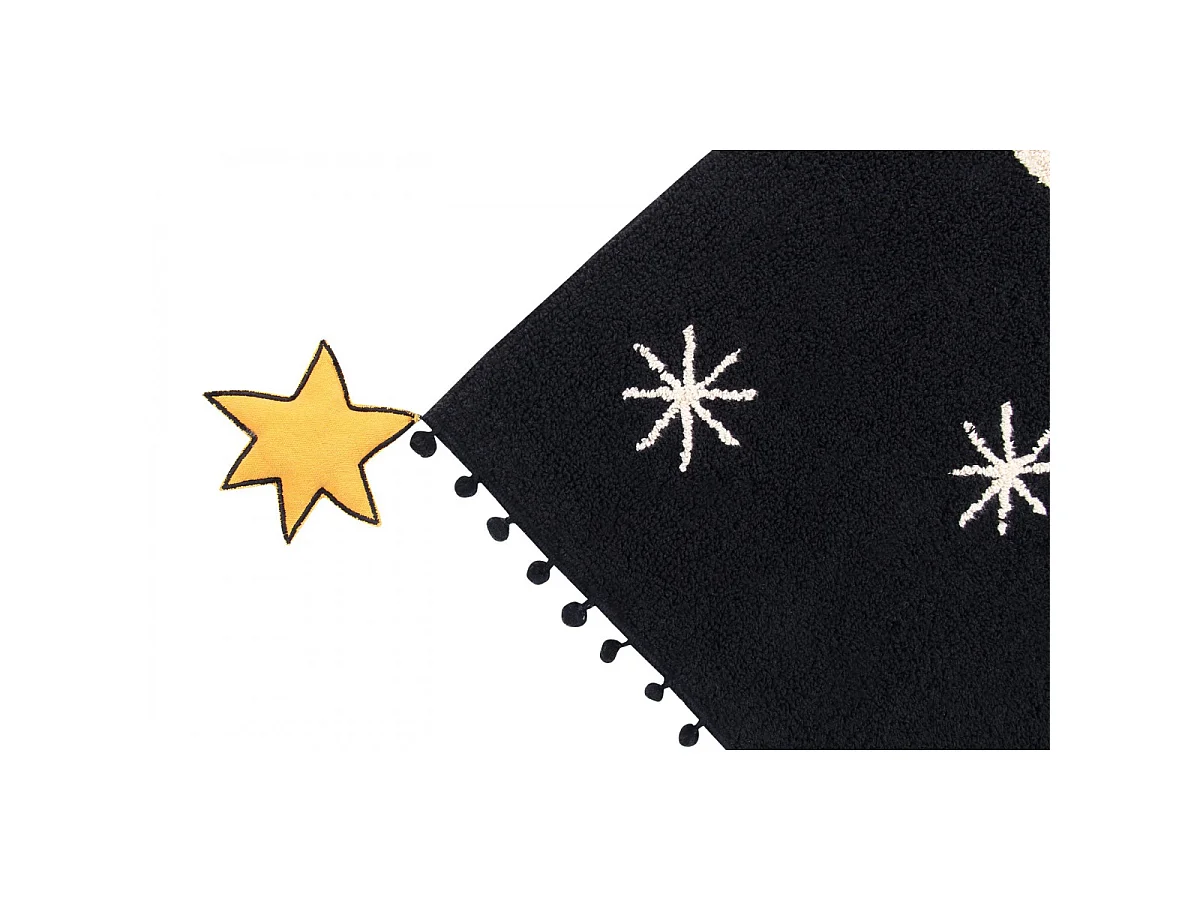 Tapis enfant lavable en machine noir et blanc Universe Lorena Canals Rectangulaire Enfant