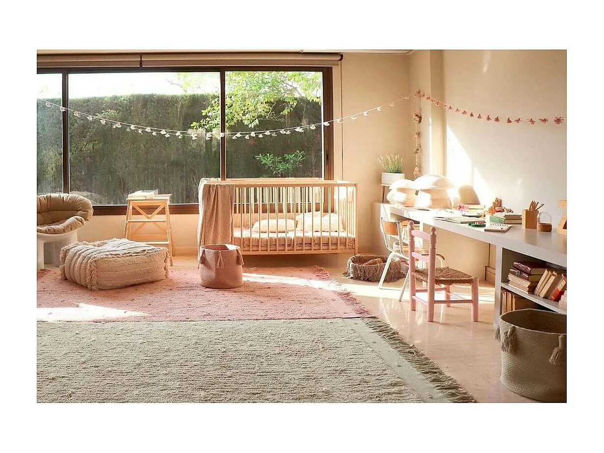 Tapis enfant en coton lavable en machine Woods Symphony Rectangulaire Enfant Fait main Tap