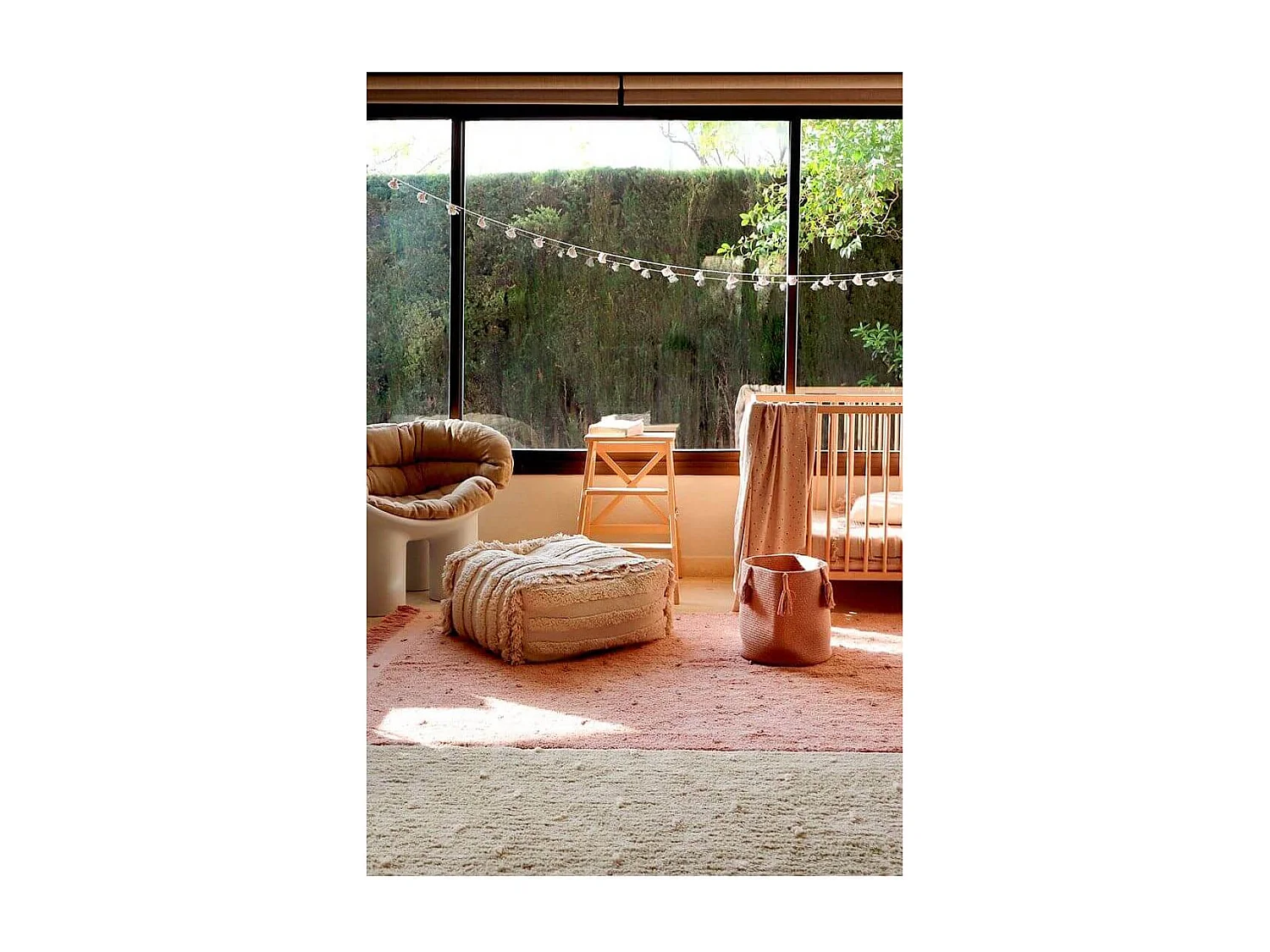 Tapis enfant en coton lavable en machine Woods Symphony Rectangulaire Enfant Fait main Tap