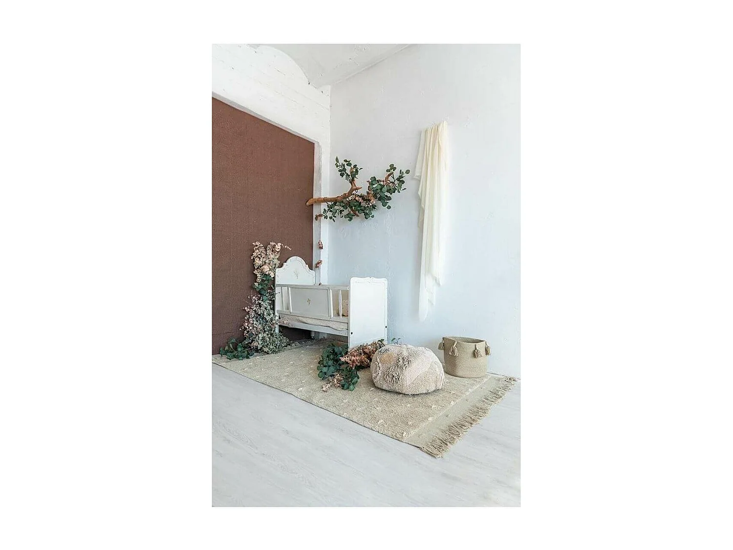 Tapis enfant en coton lavable en machine Woods Symphony Rectangulaire Enfant Fait main Tap