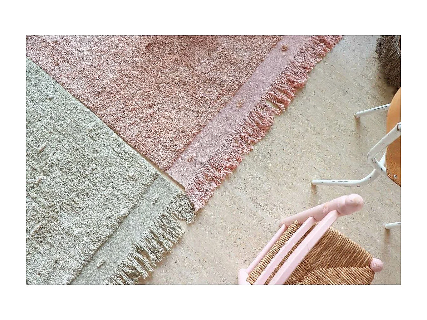 Tapis enfant en coton lavable en machine Woods Symphony Rectangulaire Enfant Fait main Tap