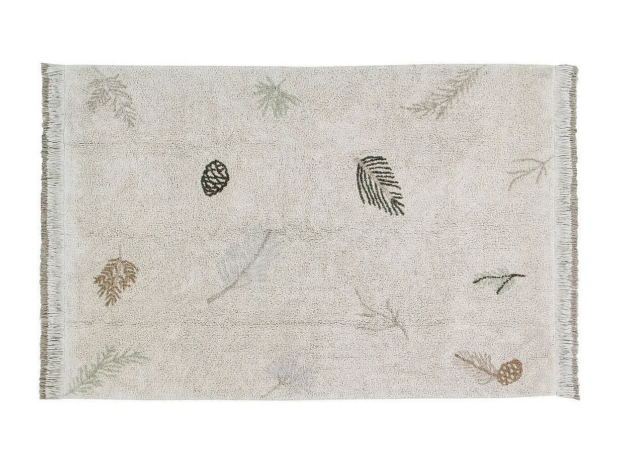 Alfombra de algodón Bosque de Pinos beige 170 x 240 cm