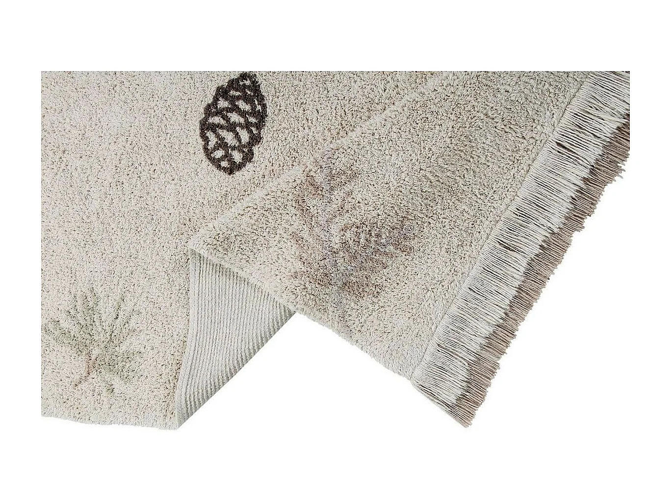 Alfombra de algodón Bosque de Pinos beige 170 x 240 cm