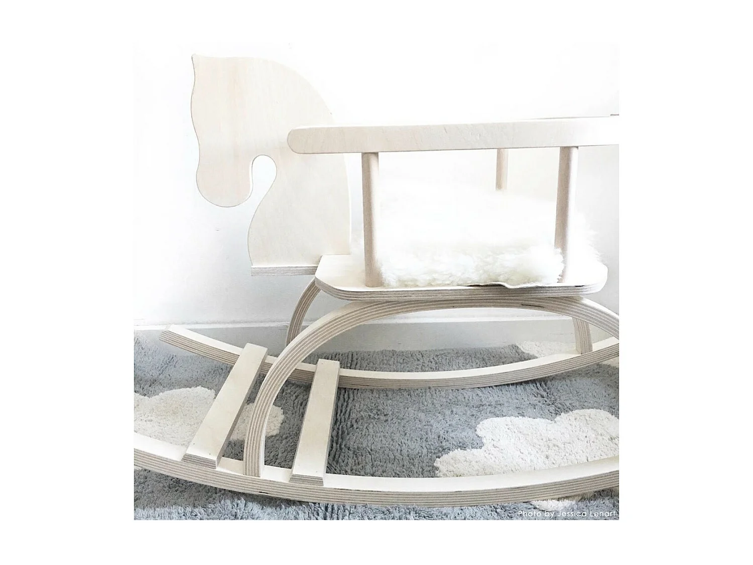 Tapis lavable en machine pour enfant Clouds Lorena Canals Rectangulaire Enfant Fait main T