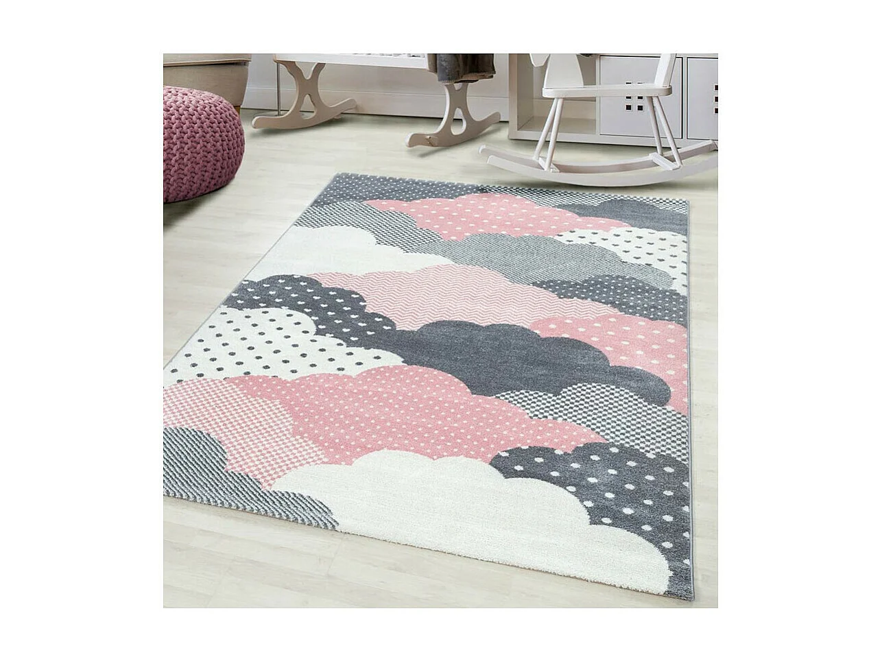 Tapis pour chambre d'enfant rectangle Cloud Rectangulaire Enfant Mécanique