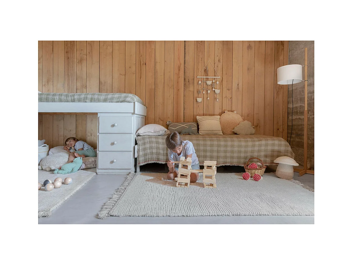 Tapis en laine pour enfant Koa Rectangulaire Enfant Fait main Recommandé pour les enfants