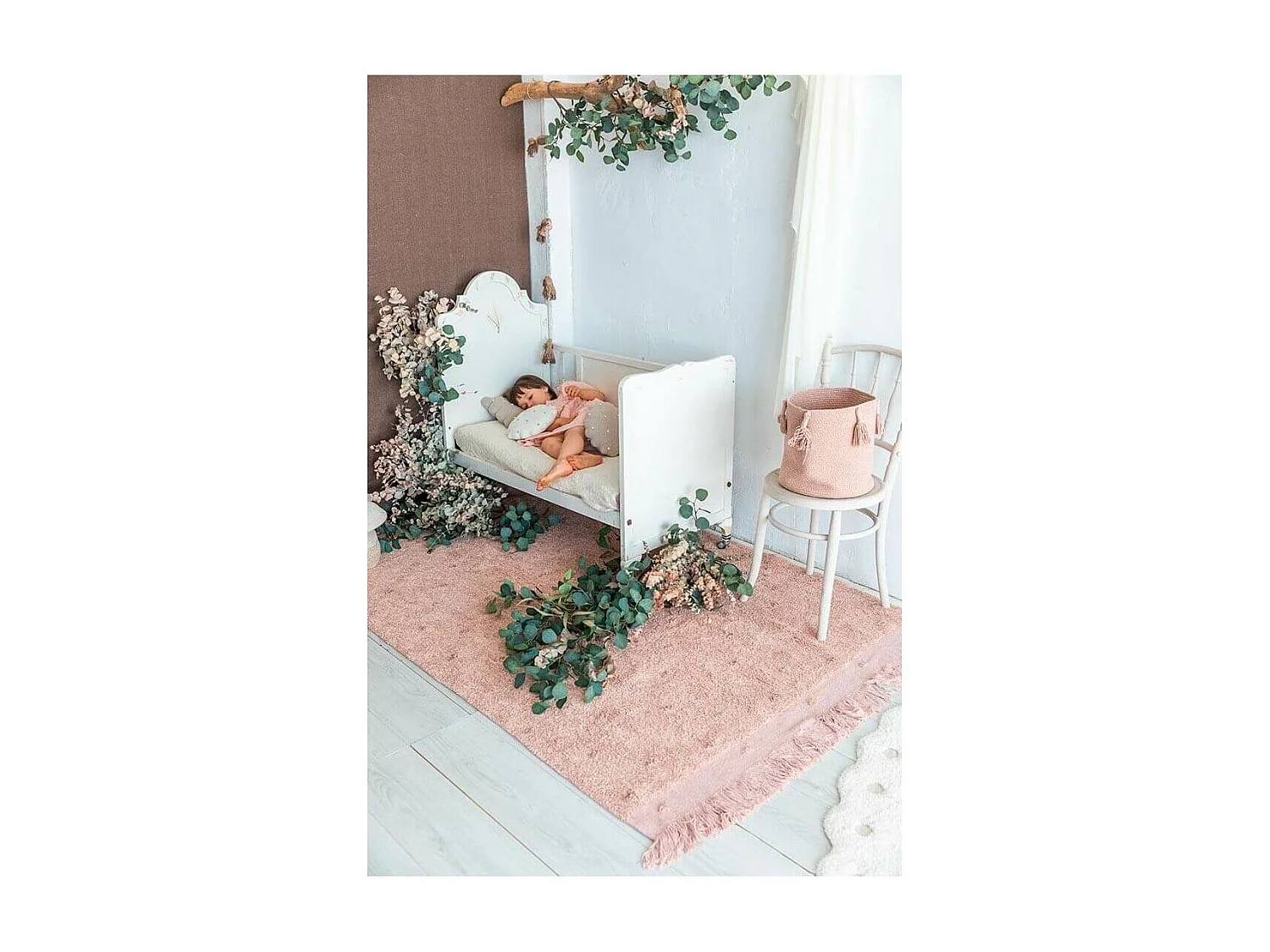 Tapis enfant en coton lavable en machine Woods Symphony Rectangulaire Enfant Fait main Tap