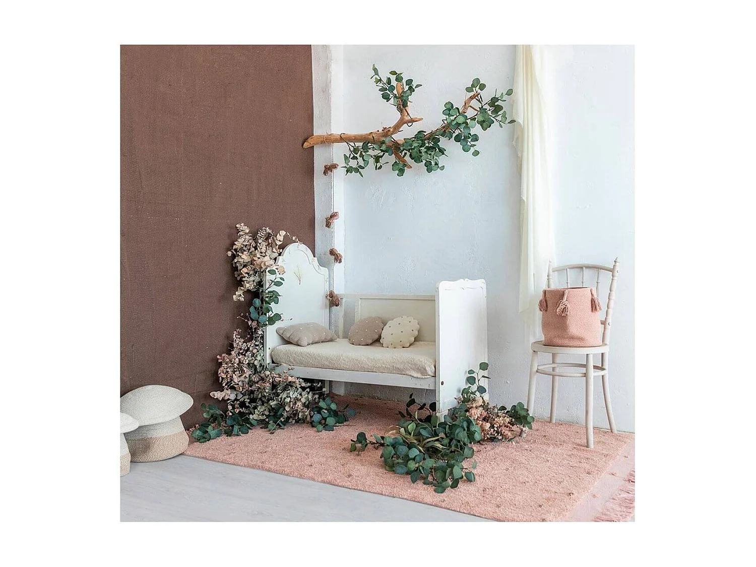 Tapis enfant en coton lavable en machine Woods Symphony Rectangulaire Enfant Fait main Tap