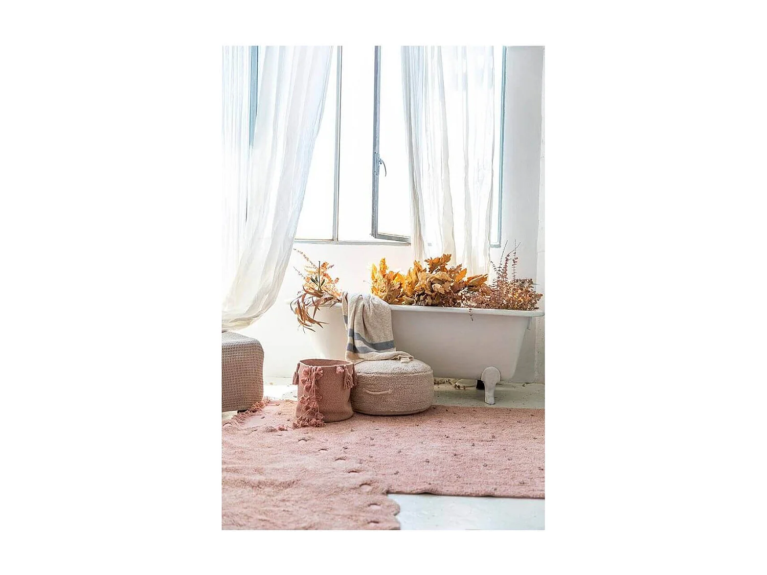 Tapis enfant en coton lavable en machine Woods Symphony Rectangulaire Enfant Fait main Tap