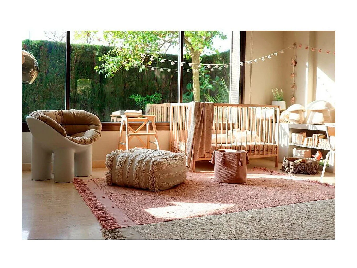 Tapis enfant en coton lavable en machine Woods Symphony Rectangulaire Enfant Fait main Tap