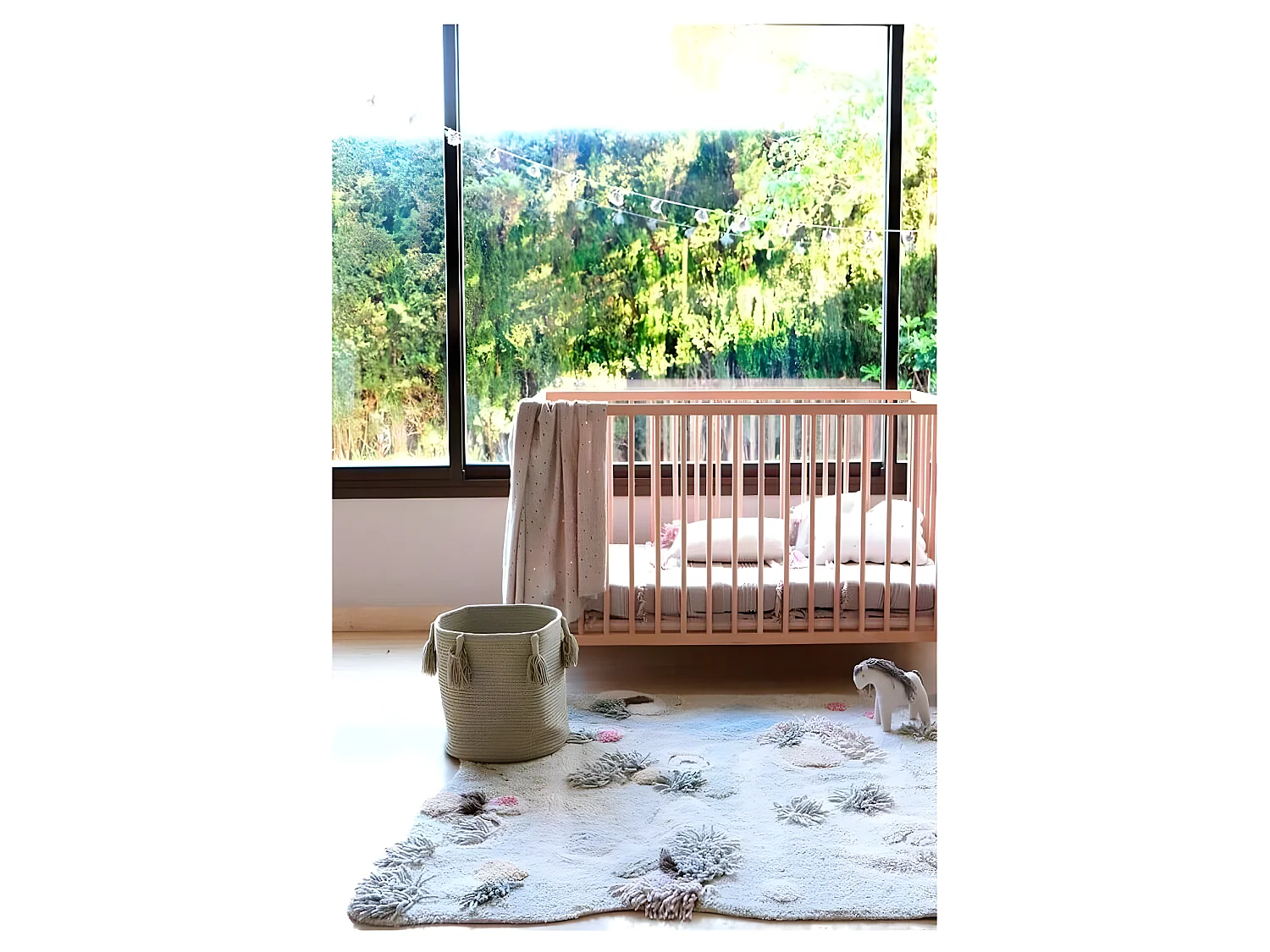 Tapis de jeu en coton lavable en machine enfant Path Of Nature Rectangulaire Enfant Fait m