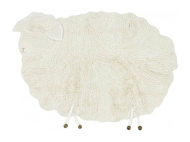 Alfombra de lana para niños - oveja - lavable - 120 x 170 CM
