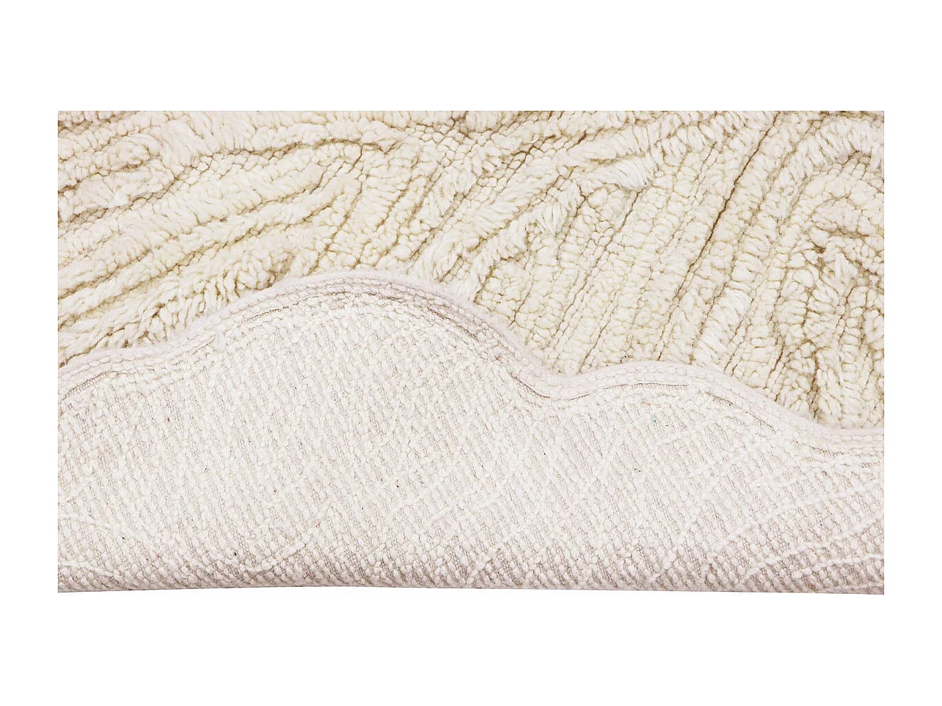 Tapis enfant en laine Pink Nose Sheep Rectangulaire Enfant Fait main Recommandé pour les e