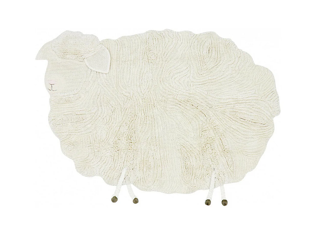 Alfombra de lana para niños - oveja - lavable - 120 x 170 CM