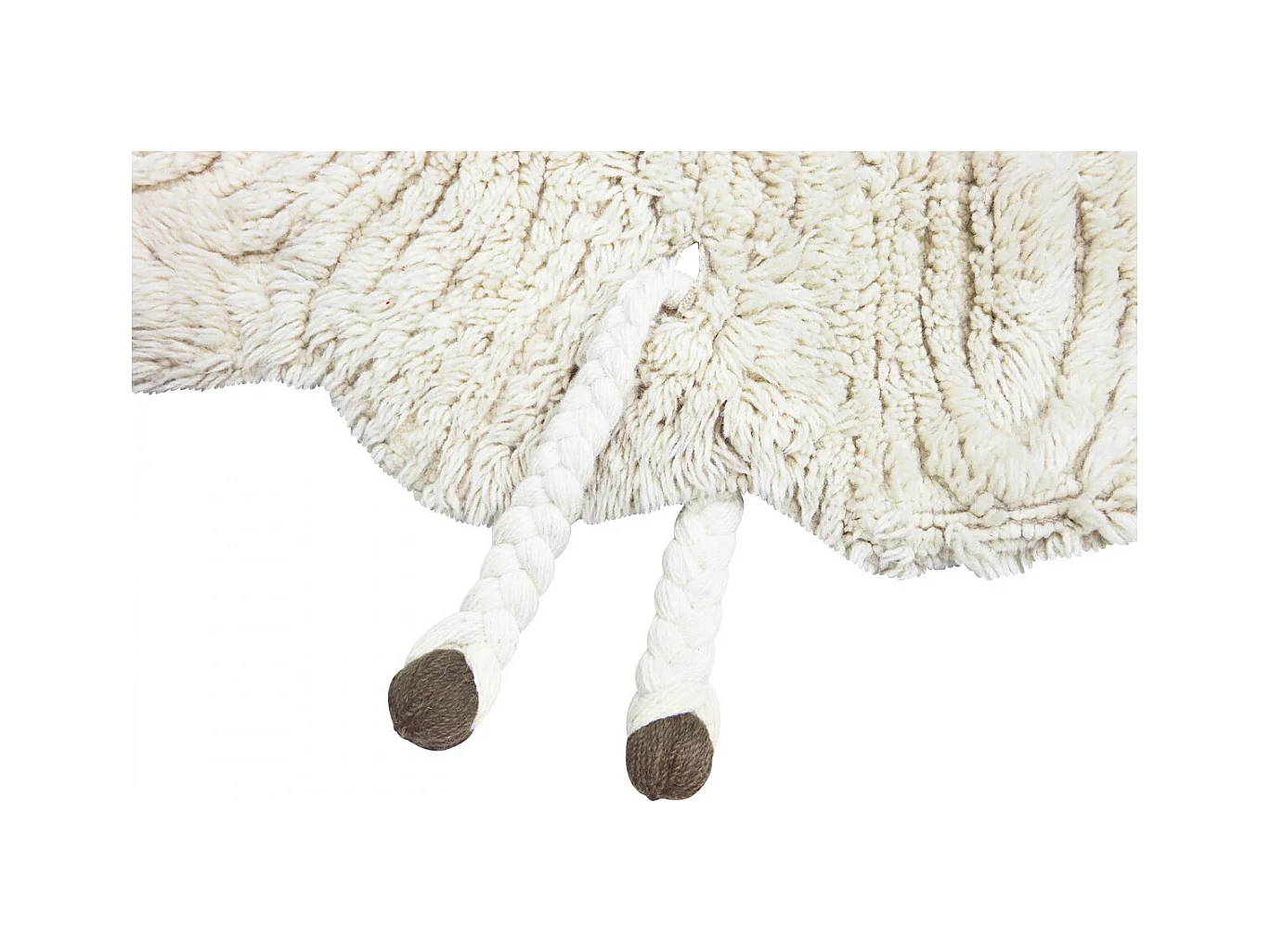 Tapis enfant en laine Pink Nose Sheep Rectangulaire Enfant Fait main Recommandé pour les e