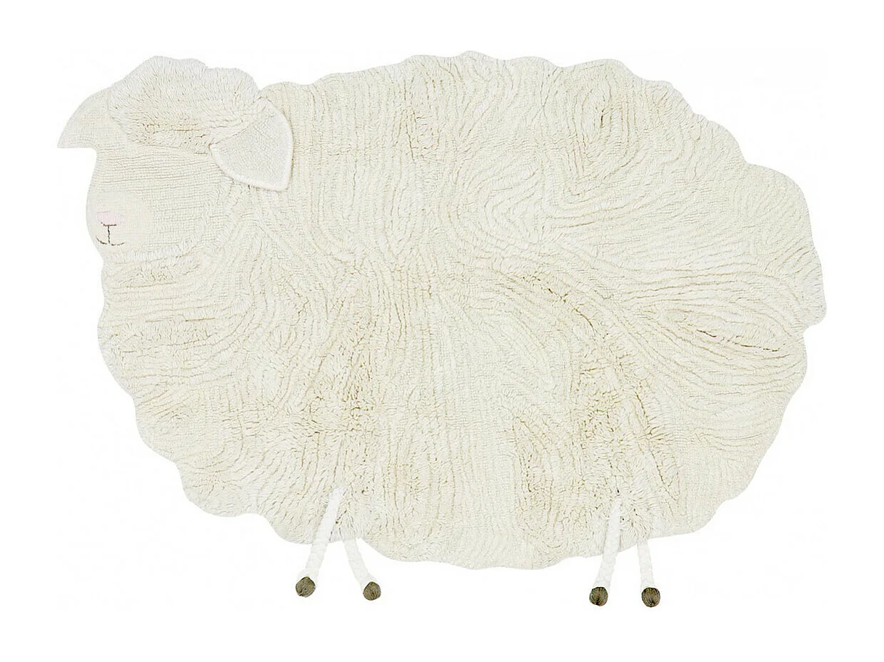 Alfombra de lana para niños - oveja - lavable - 120 x 170 CM